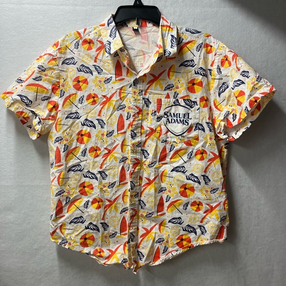 sam adams Other - SAMUEL ADAMS BEER HAWAIIAN ALOHA BAHAMA BEACH SHIRT Adult Small